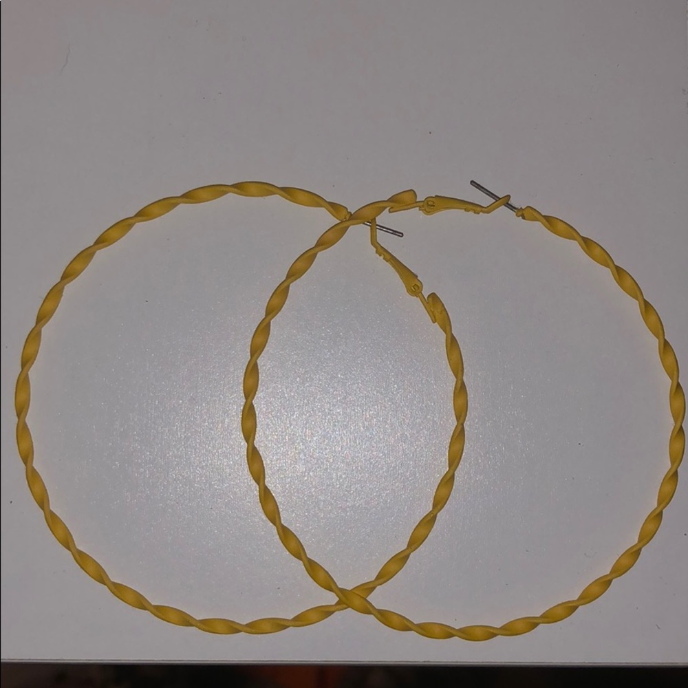 Yellow Hoop Earrings